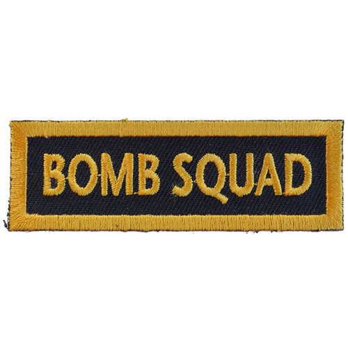 Bomb Squad Funny Name Tag Patch - 3x1 Inch