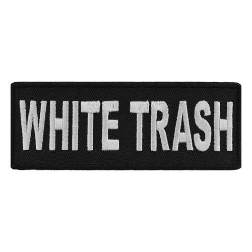 White Trash Embroidered Patch