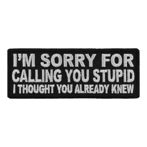 I'm Sorry For Calling You Stupid 