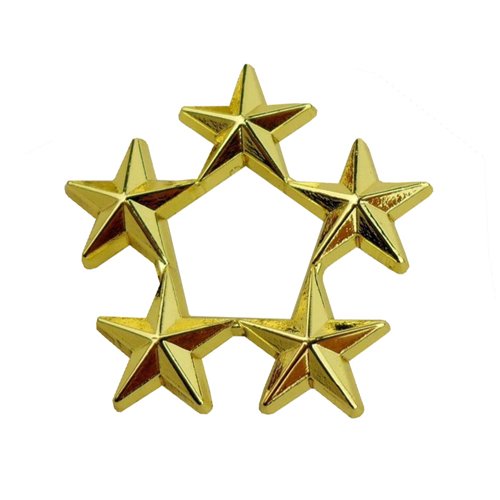 Rank Army General Star D5 Pin