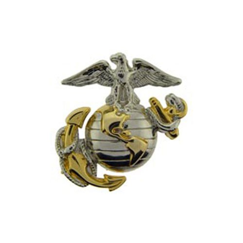 1 18 Inch USMC Gold And Silver Emblem Pin