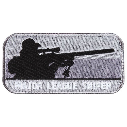 FOX OUTDOOR MAJOR LEAGUE SNIPER PATCH - GREY / BLACK