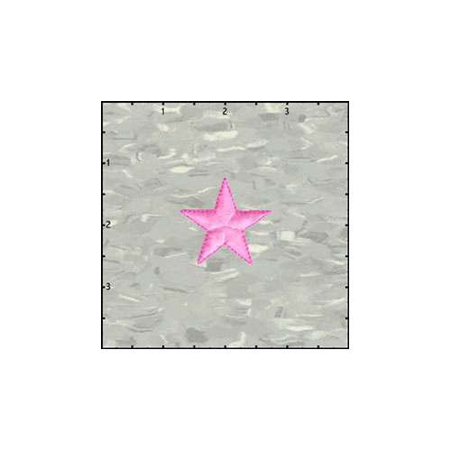 Fuzzy Dude Star Solid 1.5 Inches Neon Pink