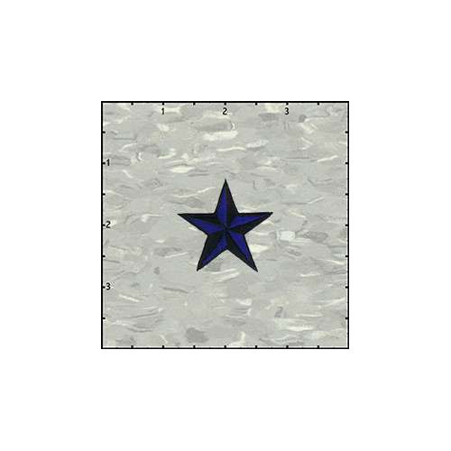 Star 3-D Blue And Black Patch