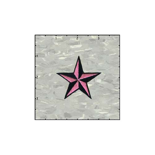 Star 3-D 2 Inches Neon Pink And Black Patch