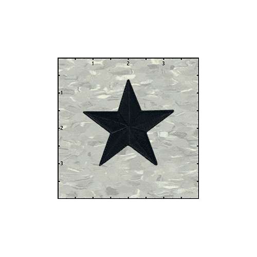 Star Solid 2.5 Inches Black Patch