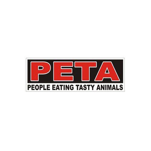 Peta - Tasty Animals Bumper Sticker