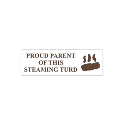 Proud Parent Steaming Turd Bumper Sticker