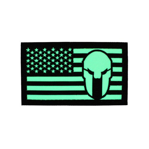 Glow in the Dark USA Skull Patch