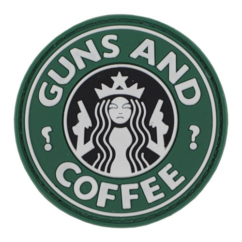 PVC Guns and Coffee Starbucks Patch