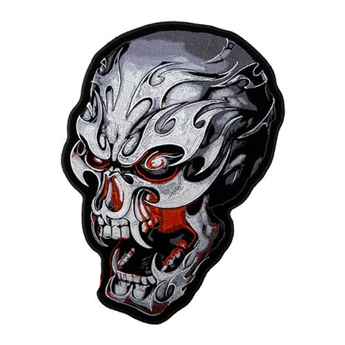 Electric Skull Biker Patch