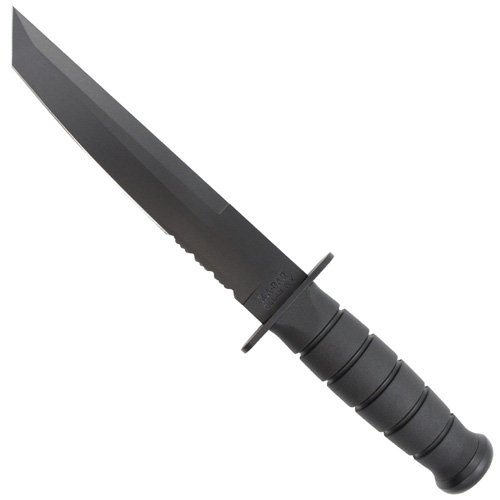 Ka-Bar 1245 Tanto Style Half Serrated Fixed Blade Knife