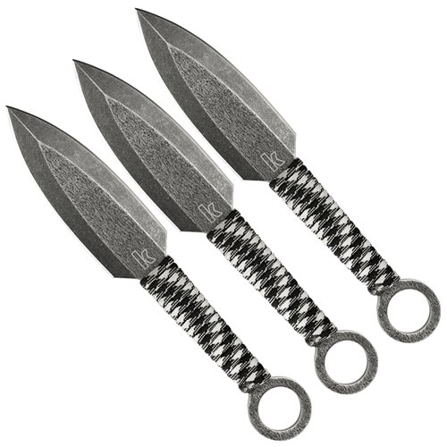 Ion Black-Oxide Black Wash Finish 3 Pcs Throwing Knife Set