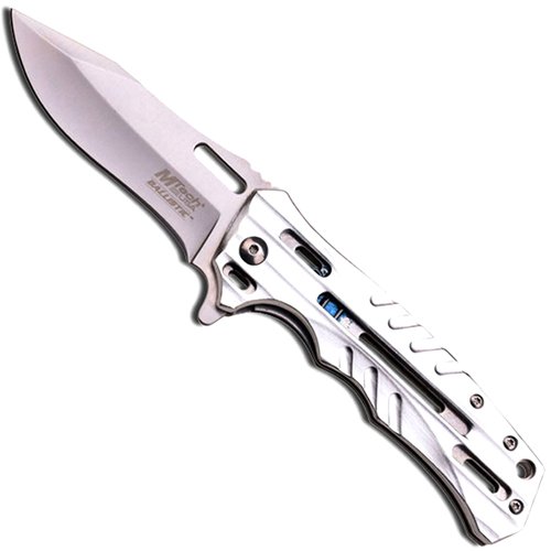 Mtech Folding Knife - Silver Handle