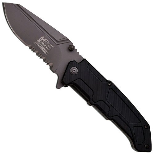 Mtech Xtreme Gray Folding Knife - Half Serrated Edge