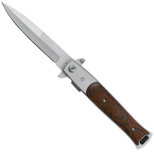 Master Cutlery Tac Force Spring-Assisted Knife - Satin/Pakkawood