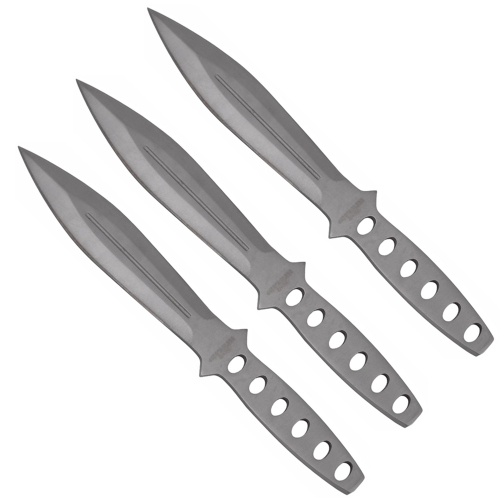 6.5' Set of 3 Chrome Throwing Knives