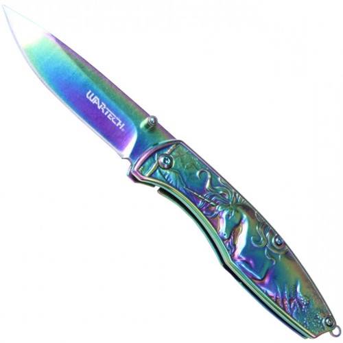 Add a touch of magic to your gear with the Neptune Spring Assisted Unicorn Pocket Knife in vibrant rainbow colors. Versatile, durable, and perfect for everyday carry. Get yours now!