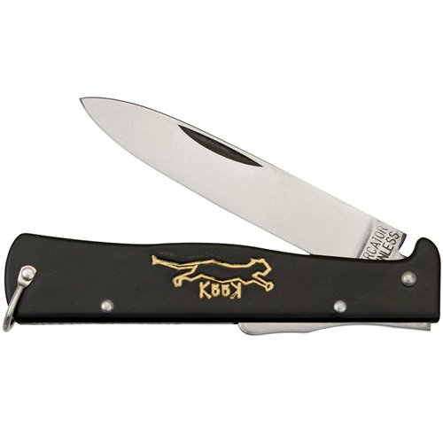 Otter-Messer Mercator Black Cat Plain Edge Blade Folding Knife