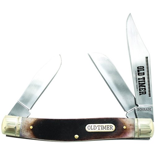 Schrade 8OTB Old Timer Genuine Bone Senior Folding Blade Knife