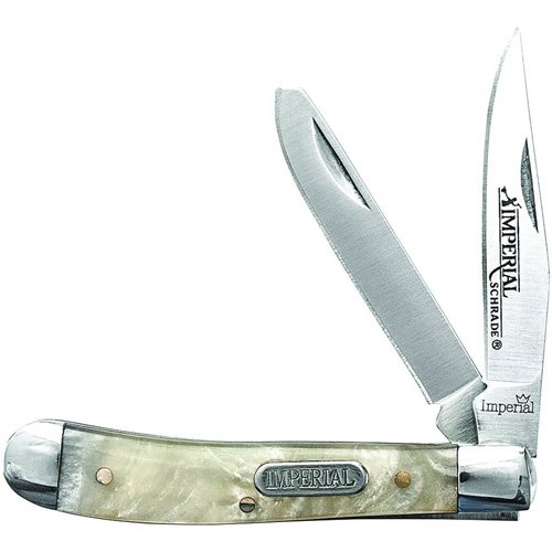 Schrade Imperial IMP13 Trapper Cracked Ice POM Handle Folding Knife