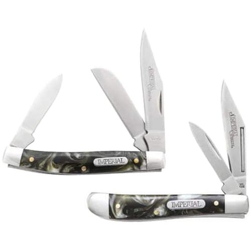 Schrade IMPCOM3CP Imperial POM Handle Folding Knife Combo Pack