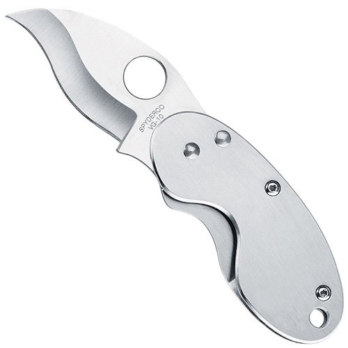 Spyderco Cricket C29 Stainless Steel Handle Folding Knife