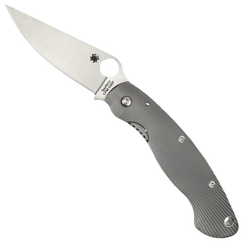 Spyderco Military Knife - Fluted Titanium Handle