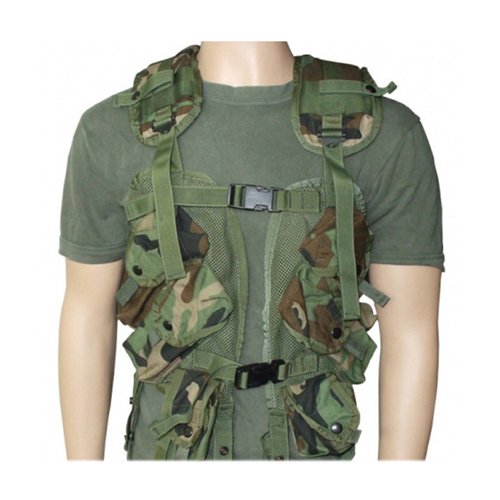 Used US GI Issue Tactical Load Bearing Vest-Woodland