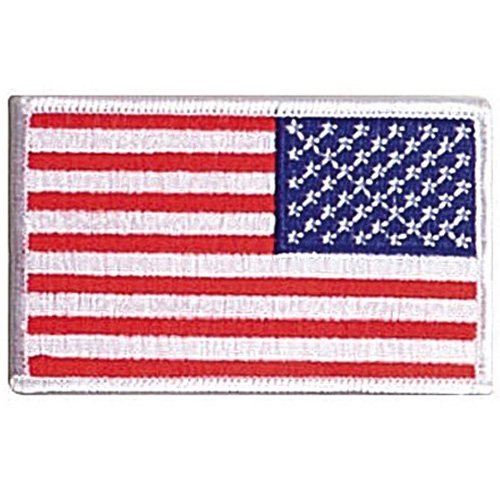 Iron On  Sew On Embroidered US Reverse Flag Patch
