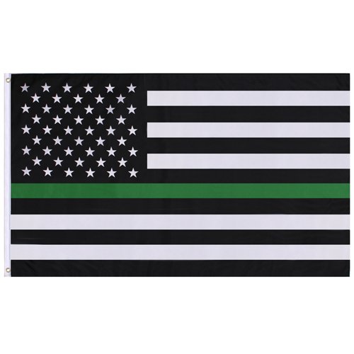 Ultra Force Thin Green Line Flag