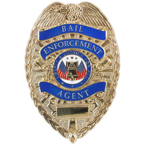 Deluxe Gold Bail Enforcement Agent Badge