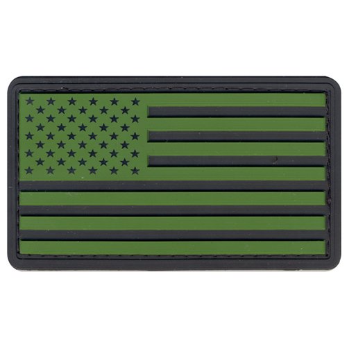 PVC US Flag Patch With Hook Back