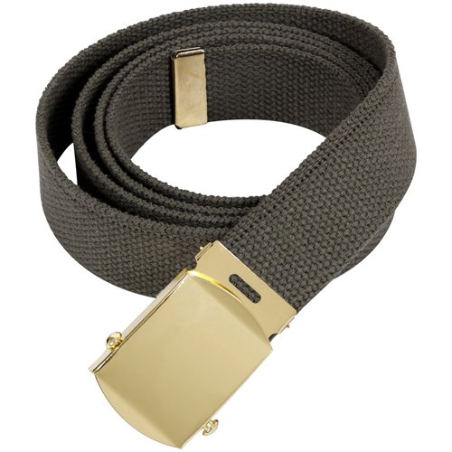 44 Inch Military Gold Buckle Web Belts