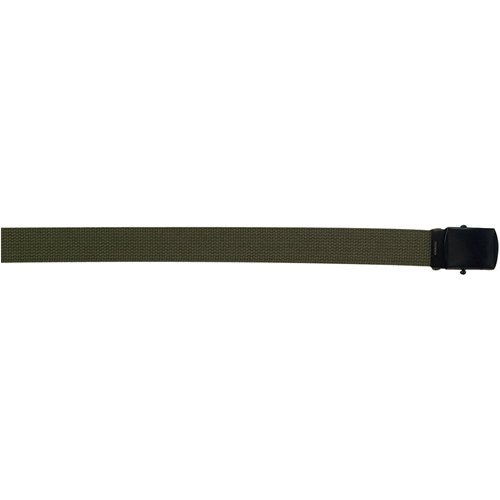 Military Black Buckle Web Belts - 54 Inch