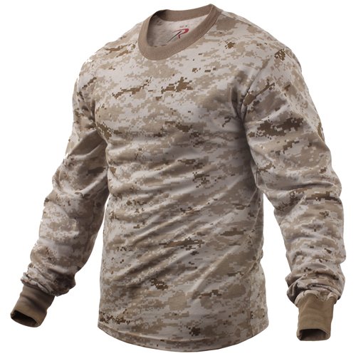 Mens Long Sleeve Digital Camo T-Shirts