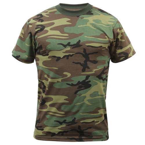 Childrens Woodland Camo Heavyweight T-Shirt