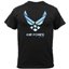 Mens Black Ink Black Air Force T-Shirt