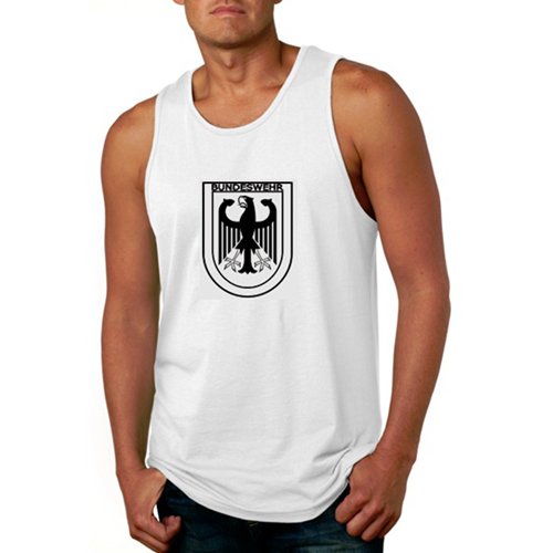 German Bundeswehr Custom White Printed Tank Top