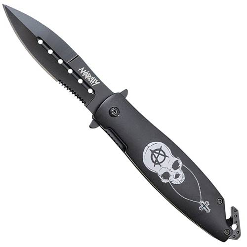 Wartech Anarchy 8'' Skull Folding Knife