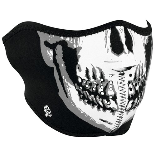 Zan Headgear Black Neoprene Glow In The Dark Half Face Mask