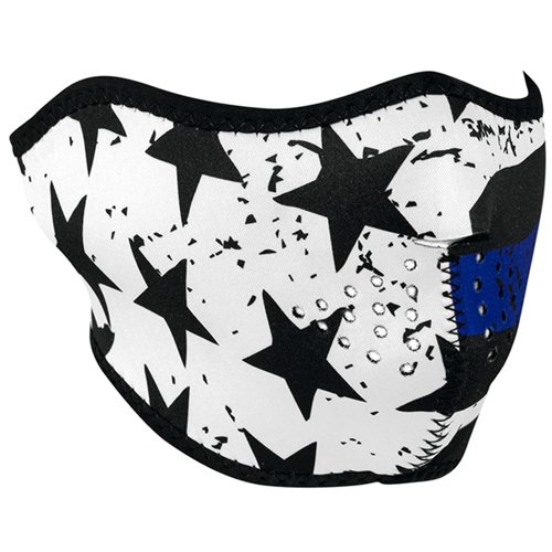 Blue Line Neoprene Half Face Mask