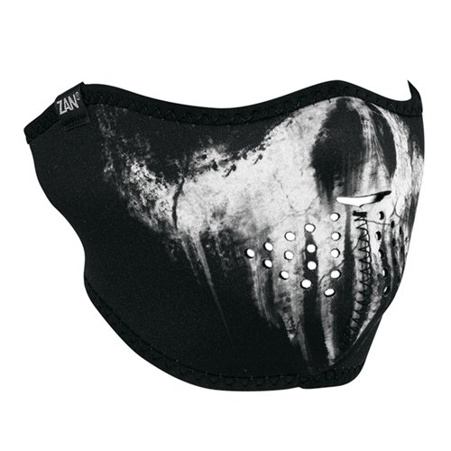 Neoprene Skull Ghost Face Mask - Half