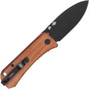 Explorer Banter Folding Knife - Black G10 Handle - Wood, a fusion of materials 