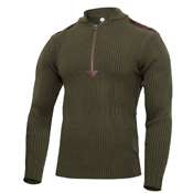 Mens Quarter Zip Acrylic Commando Sweater