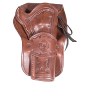 Western Justice Hand Tooled Leather Holster - 6 Inch