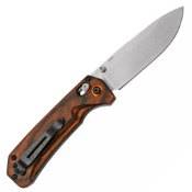 Benchmade Folding Knife Grizzly Creed with Stabilized Wood Handle