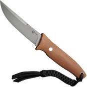 Explorer Tamashii Fixed Knife - Brown Canvas Micarta Handle 