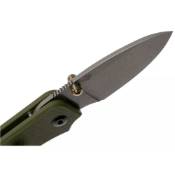 Baby Banter Folding Knife - Green Micarta Handle: Experience the elegance and functionality of this folding knife with a striking green Micarta handle.