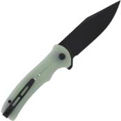 Explorer Cogent Flipper Folding Knife - Black Micarta Coarse Handle 